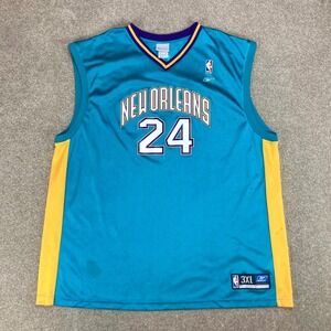 NBA Reebok New Orleans Hornets Jamal Mashburn Basketball Jersey Men 3XL Teal 24